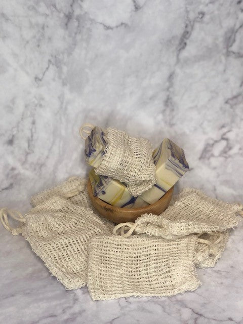 Soap Pouch - Exfoliating Bag - Cotton/Linen Fiber